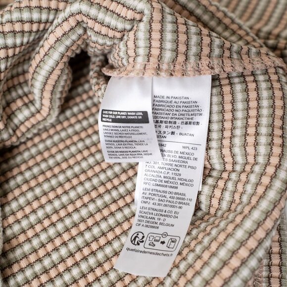 Levi's Snap Button Top Long Sleeve Striped Britt - Picture 10 of 12